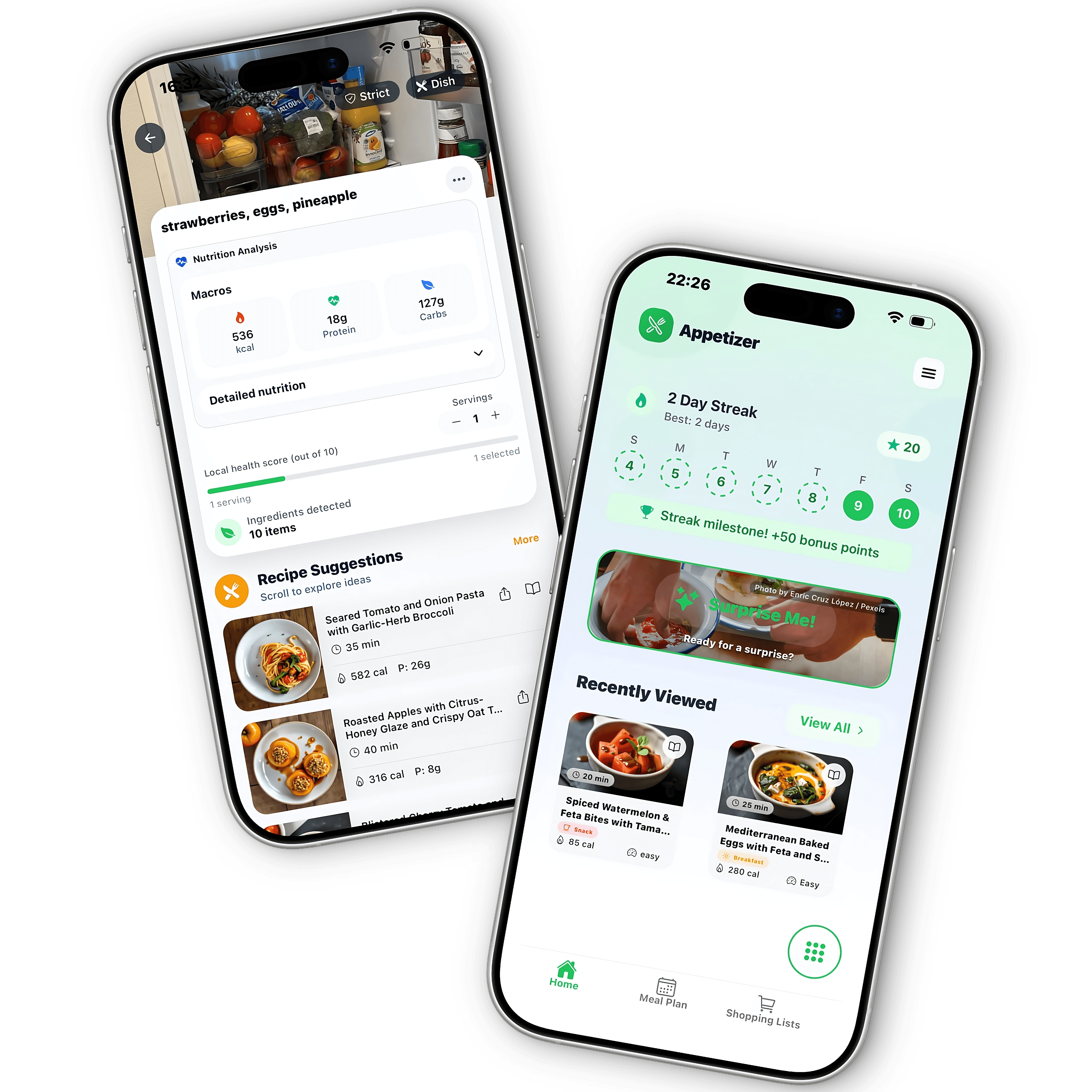 Appetizer app preview